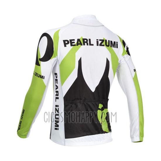 Pearl Izumi Cycling Jersey Bib Tight 2013 Men Long Sleeve White and Green